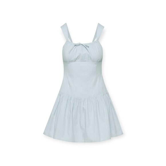 Aritzia Blue Dropwaist Cotton Poplin Dress Size L - Picture 11 of 11